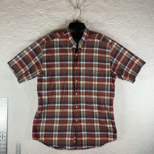 Pendleton Seaside Shirt Men Large Multicolor Plaid Short Sleeve Button-Down 8415